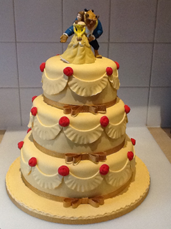 Beauty and the Beast Tiered Cake